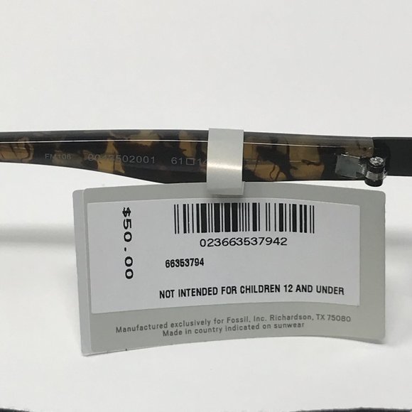 Fossil Women’s Black Pilot Sunglasses NWT Outlook